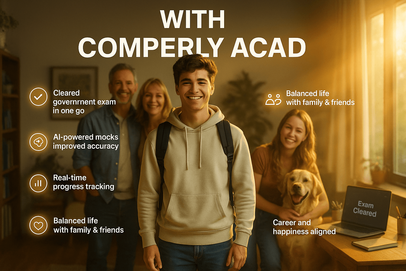 A structured study plan with live classes, tracked progress and targeted practice